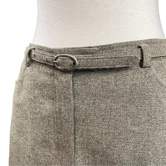 Cynthia Cynthia Steffe Belted Tweed Pencil Skirt Career Taupe Tan Brown Size 6 - Picture 3 of 7